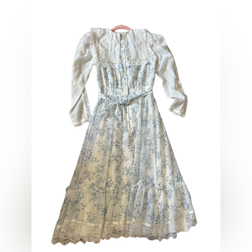 RARE 1960s Gunne Sax Boho Cottagecore Fairycore Peasant Dress - Picture 9 of 14